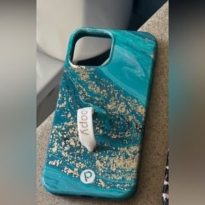 Loopy cases iPhone 12/13 pro max in blue/gold ocean pattern